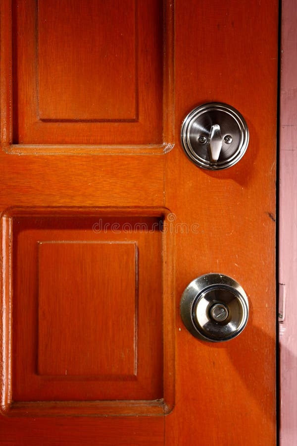 Door lock and door knob royalty free stock image