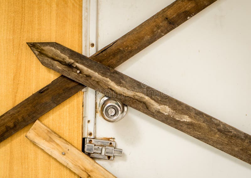 Securely Locked Wooden Door Stock Photos Free & RoyaltyFree Stock