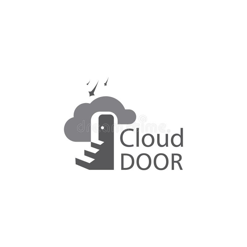 Door Logo Cloud Illustration Design Company Template Vector Stock Vector Illustration of