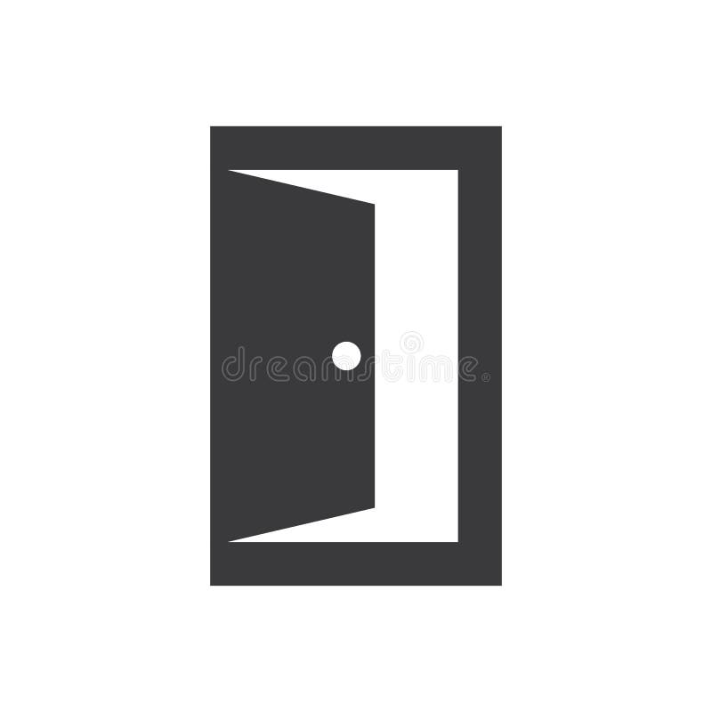 Door logo icon stock vector. Illustration of design 247313609