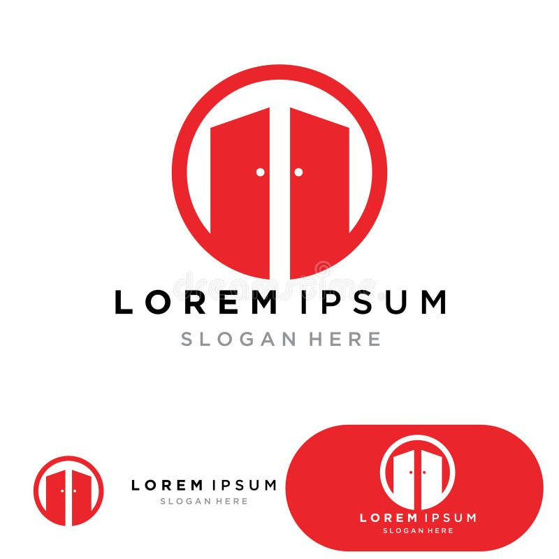 Door Logo Vector Template Illustration Stock Vector Illustration of