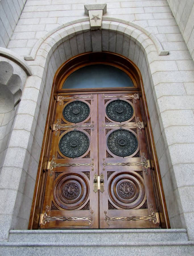 Door of Mormon Temple in Salt Lake City royalty free stock photo Door of Mormon Temple in Salt Lake City royalty free stock photo
