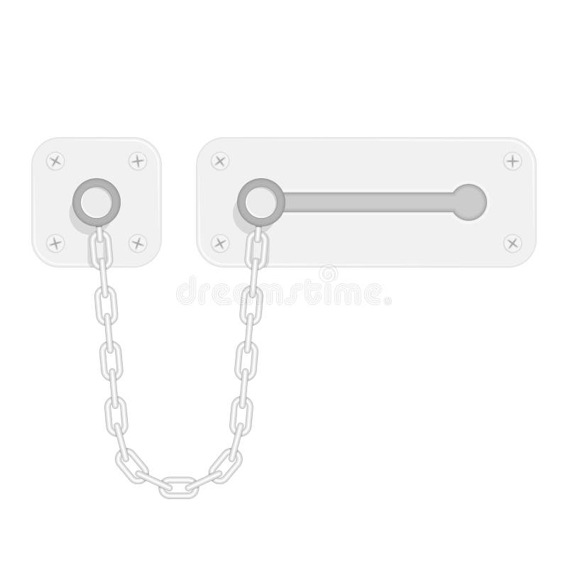 Chain lock stock illustration. Illustration of metal, safety 3376215