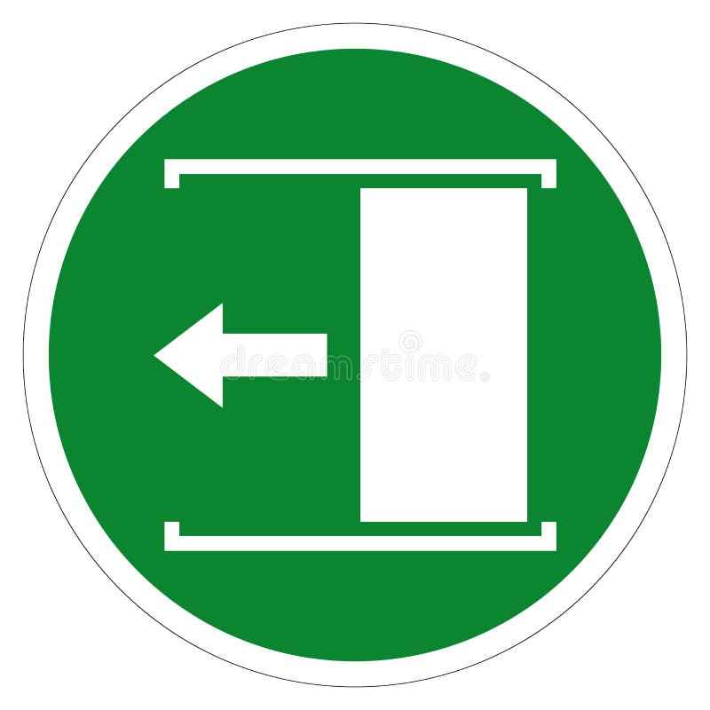 Door Slides Right To Open Symbol Sign, Vector Illustration, Isolate on