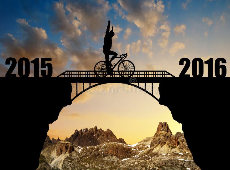 Door:sturen aan het Nieuwjaar 2016 stock afbeelding Door:sturen aan het Nieuwjaar 2016 stock afbeelding