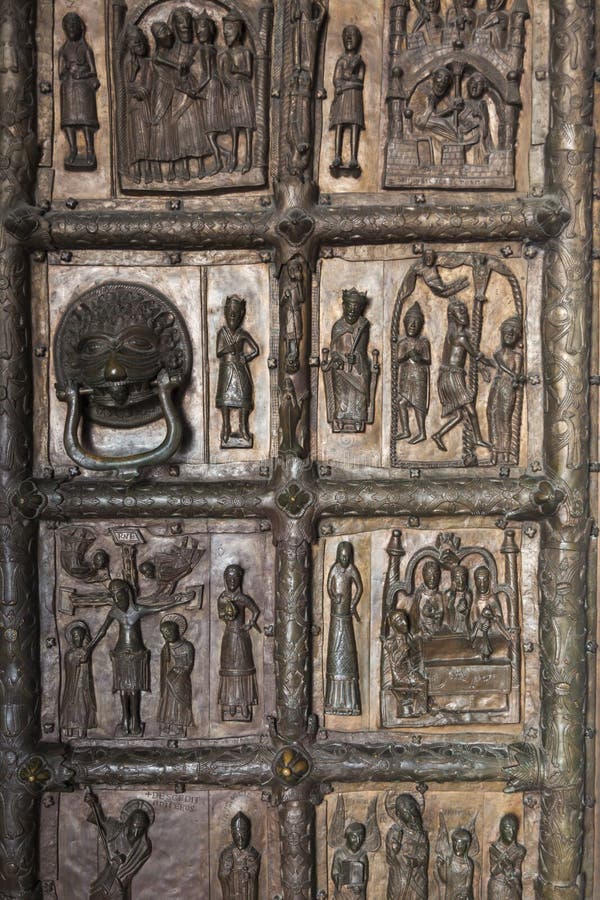 Door to Plock Cathedral royalty free stock photos Door to Plock Cathedral royalty free stock photos