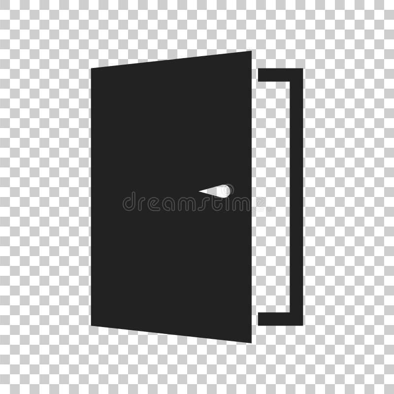 Door vector icon. Exit icon. Open door illustration vector illustration