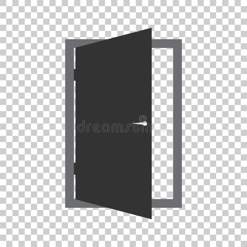 Door vector icon. Exit icon. Open door illustration vector illustration