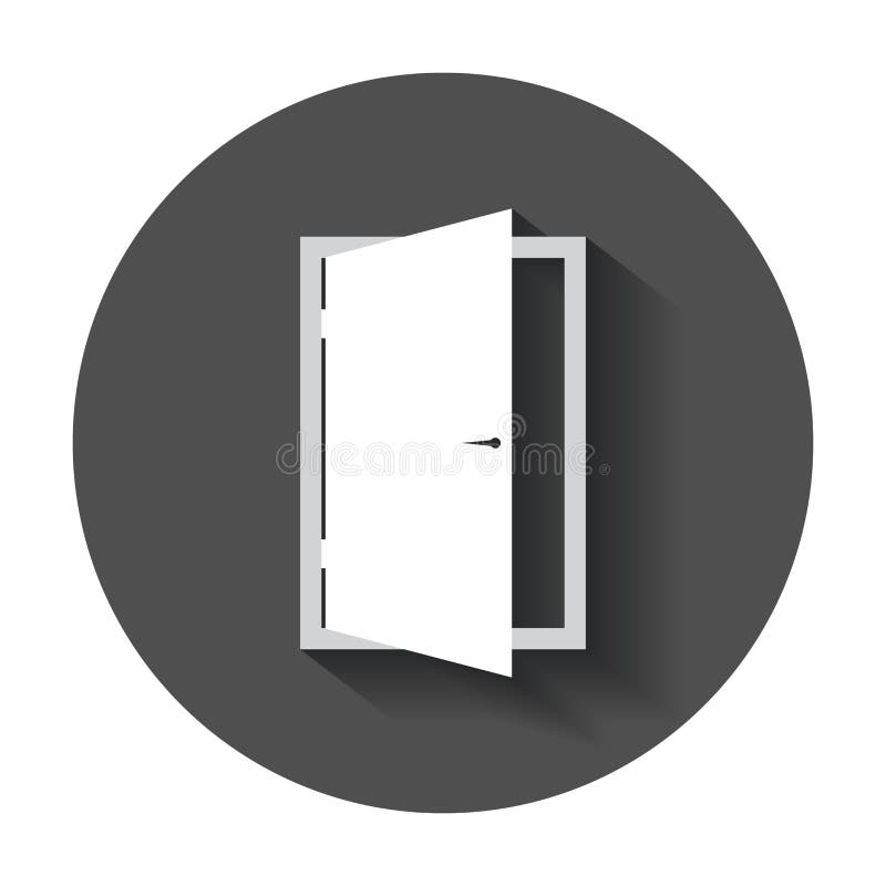 Door vector icon. Exit icon. vector illustration