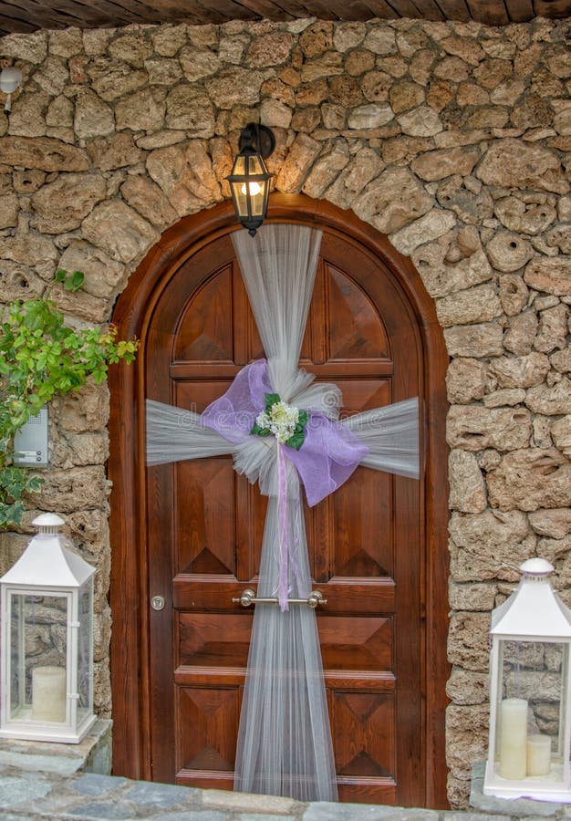 Door with Wedding Decoration Stock Photo Image of beauty, floral