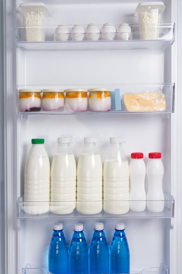 Fridge Drink With Water Bottles On A White Background Stock Photo, Picture  and Royalty Free Image. Image 35981953.