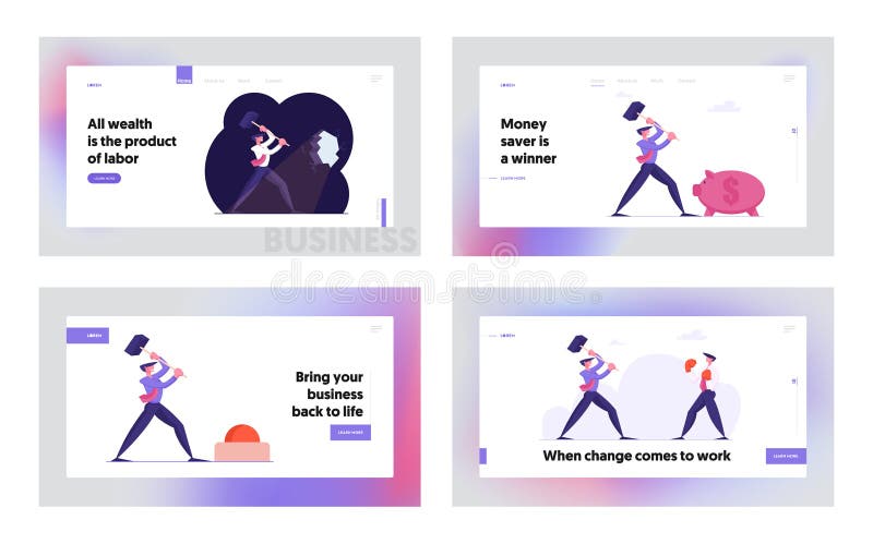 Doorbraak tot het Concept van de Uitdaging van het Doel en van de Bedrijfs van de Uitdaging Portaalpaginaset website Businessman royalty-vrije illustratie Doorbraak tot het Concept van de Uitdaging van het Doel en van de Bedrijfs van de Uitdaging Portaalpaginaset website Businessman royalty-vrije illustratie