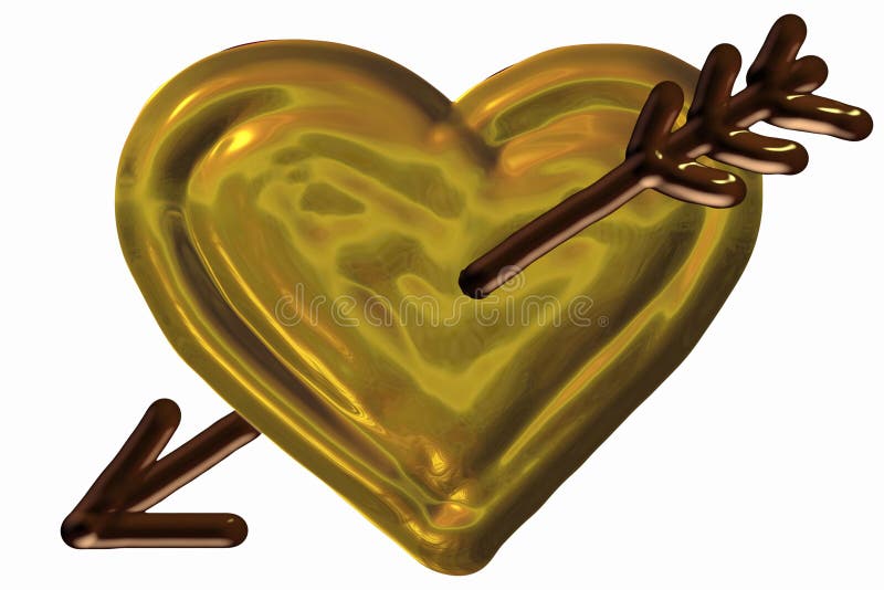 Download Doordrongen hart stock illustratie. Illustratie bestaande uit neerstorting - 25603