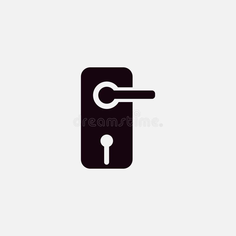 Doorknob Icon in Different Style Vector Illustration. Two Colored and