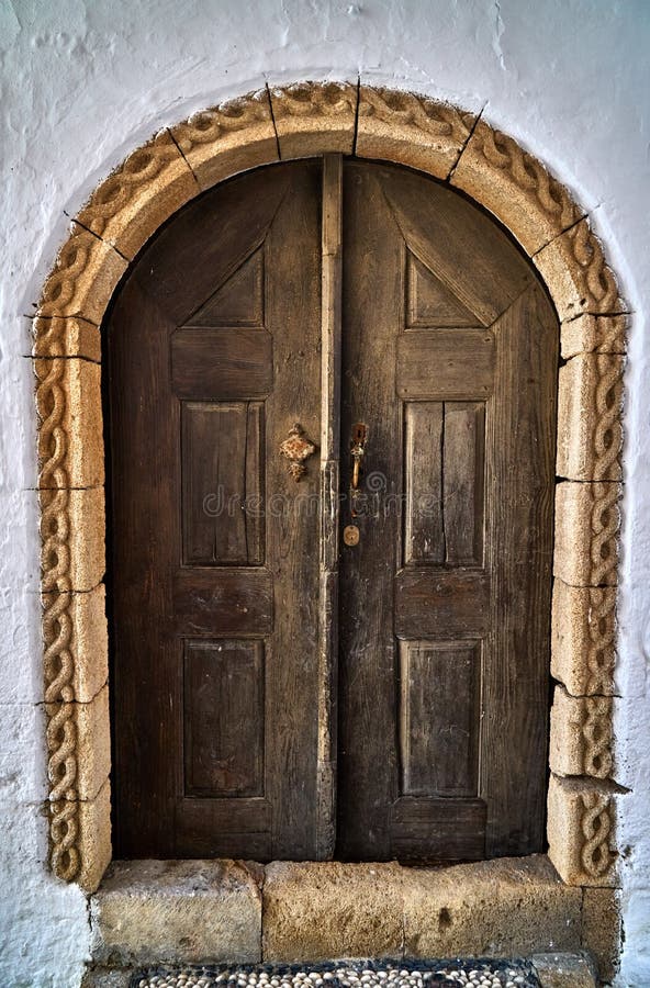 Doors in the old house stock photo. Image of house, front 100064526