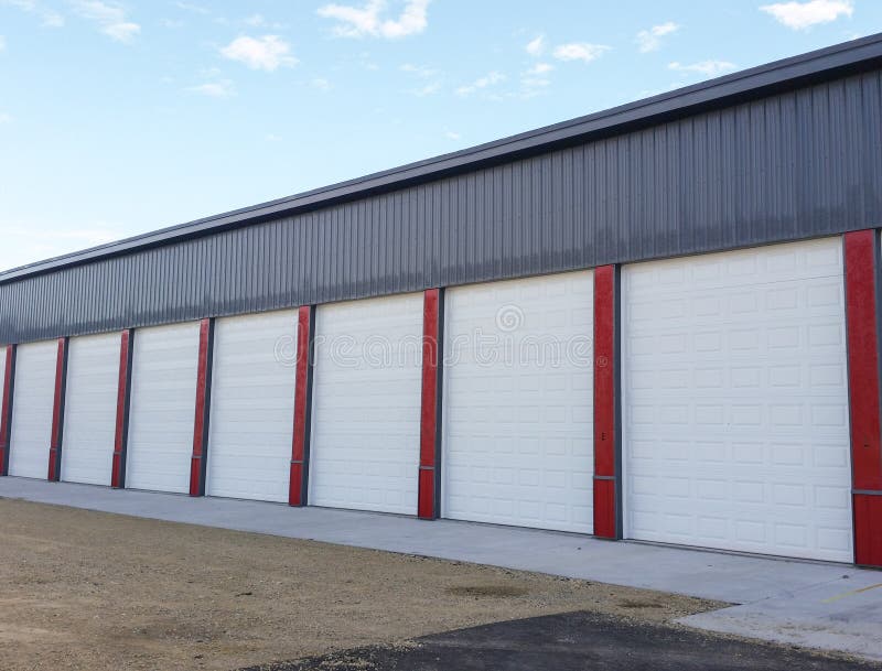 Doors at storage facility stock photo. Image of garage 63027122