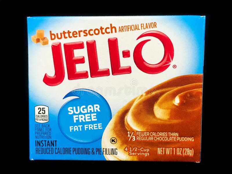 Doos Van Jello Sugar Free Pistachio Pudding Mix Redactionele Afbeelding