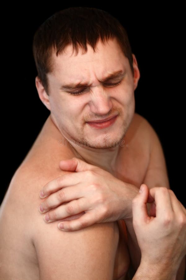 Dor no ombro imagem de stock royalty free