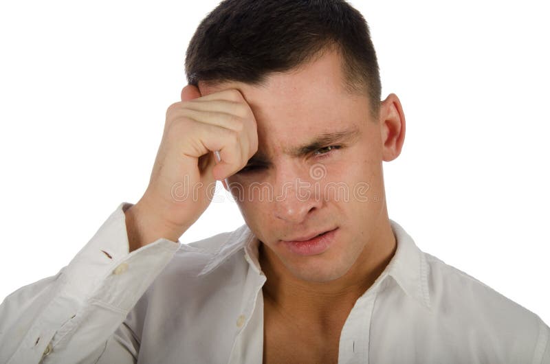 Dor e desespero Indivíduo novo triste imagem de stock royalty free