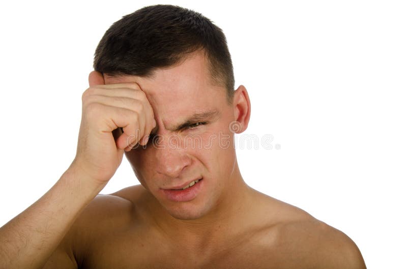 Dor e desespero Indivíduo novo triste imagens de stock