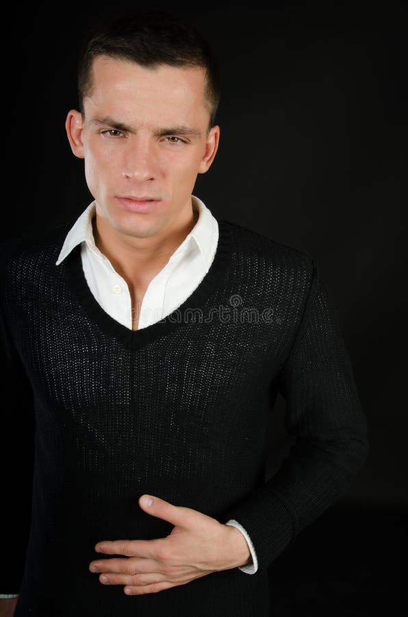 Dor e desespero Indivíduo novo triste fotografia de stock royalty free