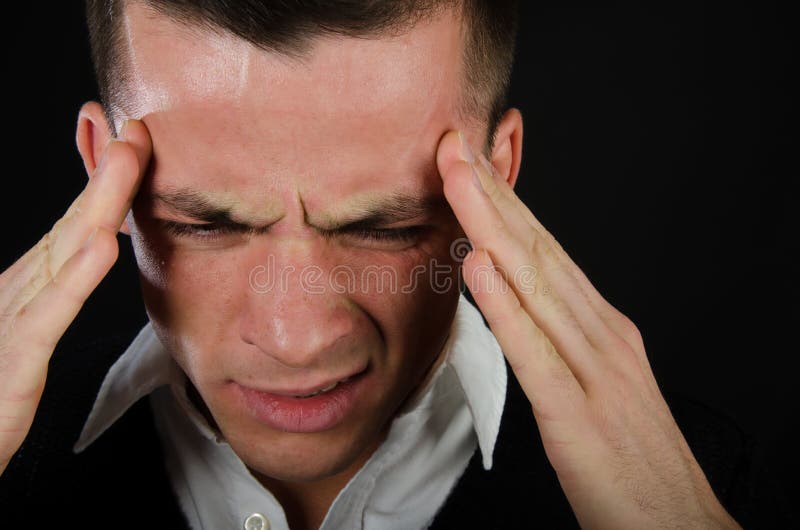 Dor e desespero Indivíduo novo triste imagens de stock royalty free