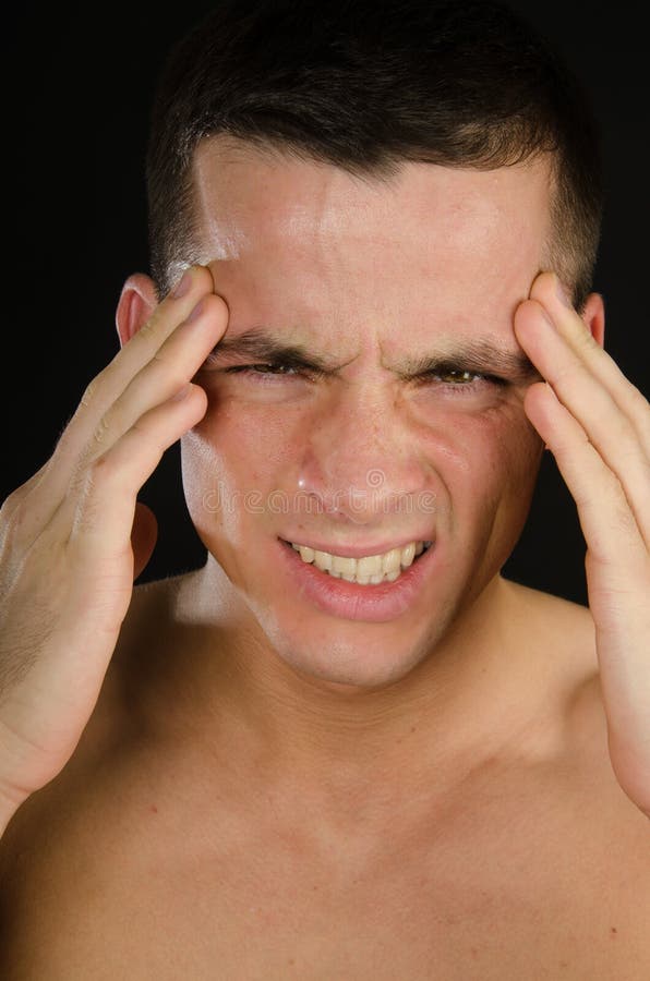 Dor e desespero Indivíduo novo triste imagem de stock royalty free