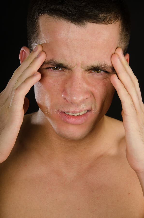 Dor e desespero Indivíduo novo triste imagens de stock