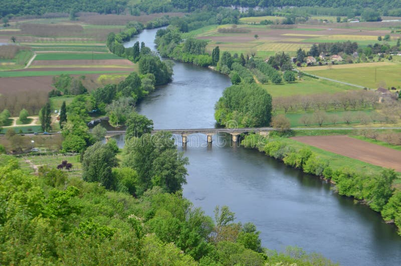 Dordogne River Valley Frankrike royaltyfri bild Dordogne River Valley Frankrike royaltyfri bild
