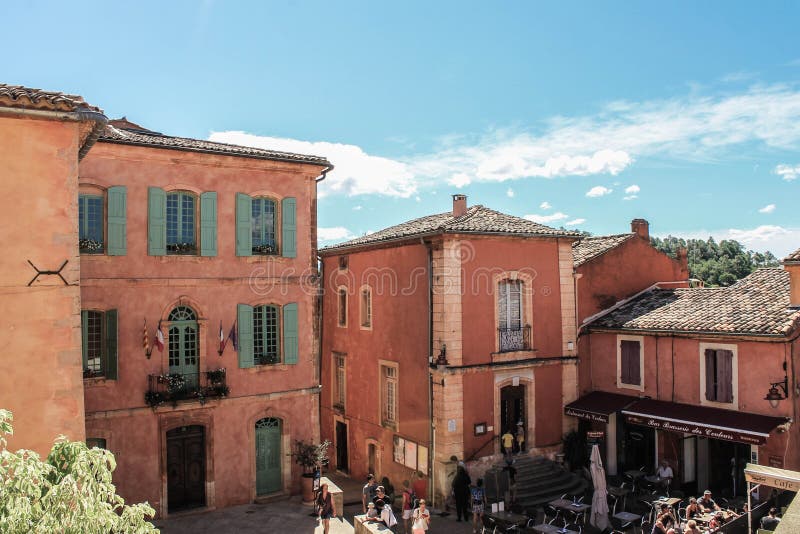 Dorfde Roussillon, Provence und Luberon lizenzfreies stockfoto Dorfde Roussillon, Provence und Luberon lizenzfreies stockfoto