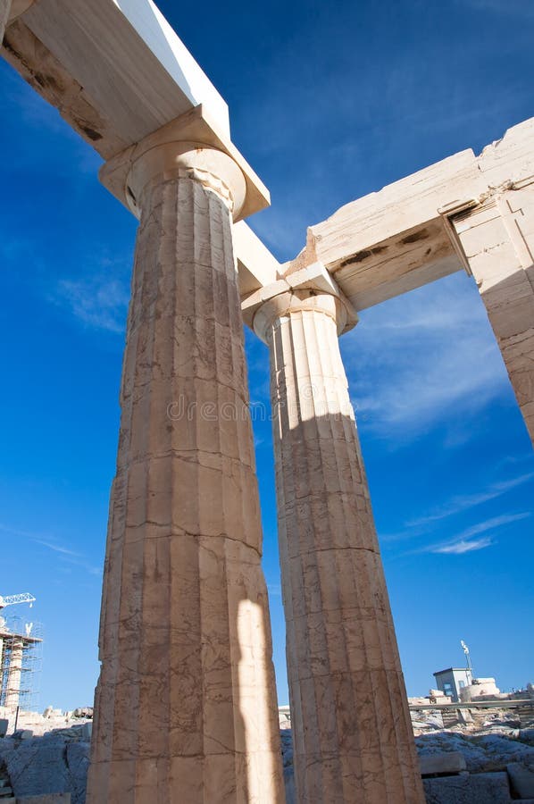 Doric Columns. Athens, Greece Stock Photo Image of golden, greece