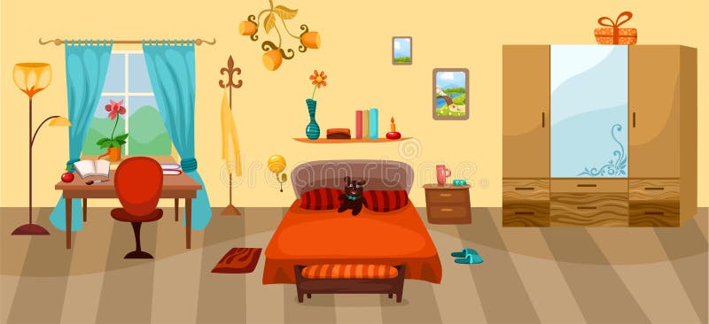 Dormitorio ilustración del vector Dormitorio ilustración del vector
