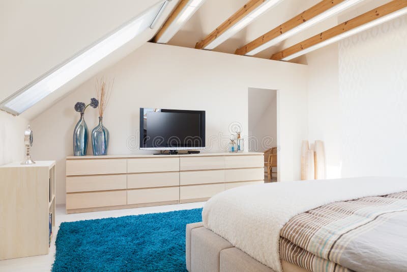 Dormitorio de lujo en estilo moderno imagenes de archivo Dormitorio de lujo en estilo moderno imagenes de archivo