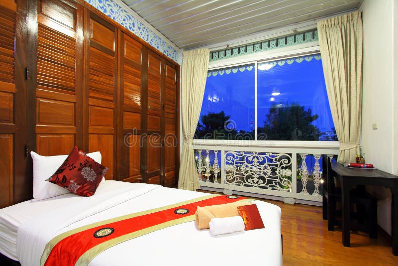 Interior De La Casa Del Chino Tradicional Foto de archivo - Imagen de