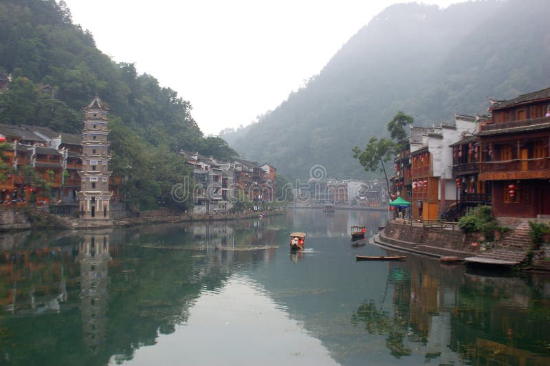 Southern village water town fenghuang in China. Southern village water town fenghuang in China