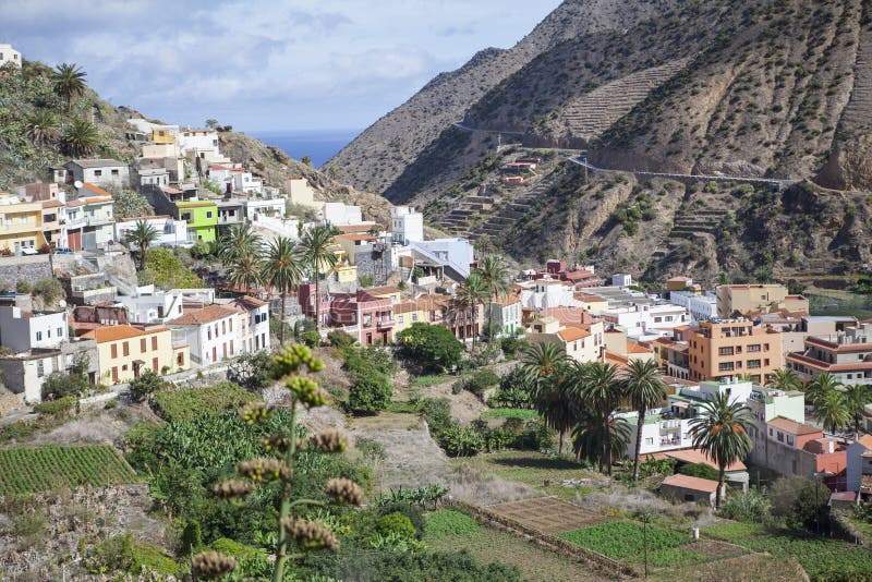 Dorp op La Gomera royalty-vrije stock afbeelding Dorp op La Gomera royalty-vrije stock afbeelding