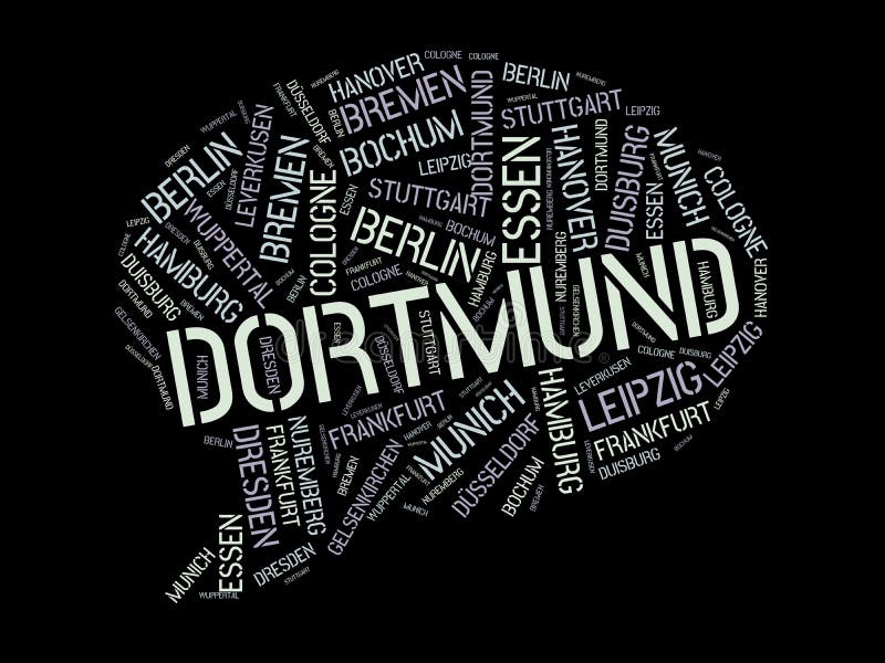 DORTMUND Image with Words Associated with the Topic GERMAN CITIES