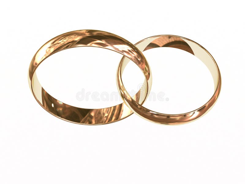 Dos anillos de bodas del oro libre illustration Dos anillos de bodas del oro libre illustration
