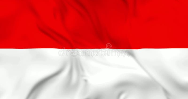 Dos aviones voladores y bandera ondeando Indonesia en animación en 3d de fondo en resolución 4k libre illustration