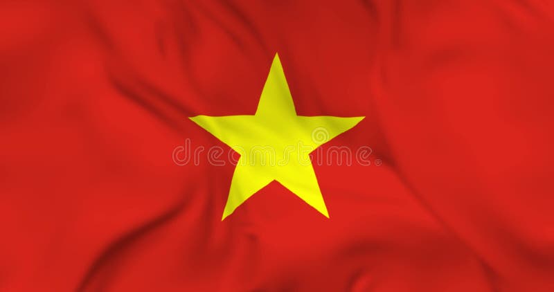Dos aviones voladores y ondeando la bandera de Vietnam en segundo plano. Animación 3d con bucle en resolución 4k stock de ilustración
