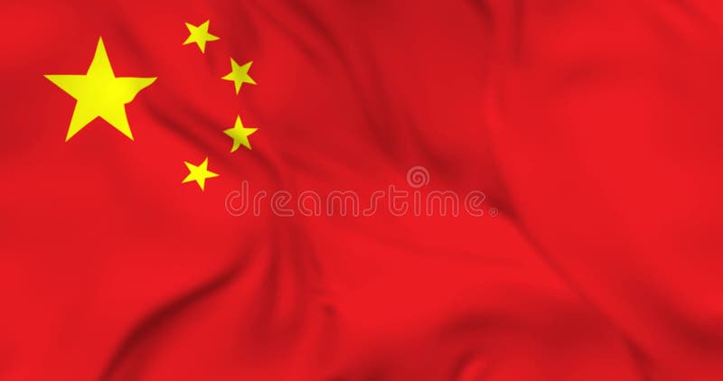 Dos aviones voladores y una bandera de China ondeando en un fondo de animación tridimensional en 4k resolución ilustración del vector