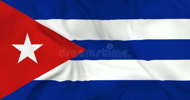 Dos aviones voladores y una bandera de Cuba ondeando en un fondo de animación tridimensional en 4k resolución ilustración del vector