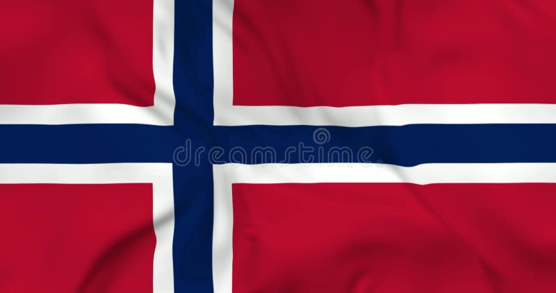 Dos aviones voladores y una bandera ondeando Noruega en segundo plano. Animación 3d con bucle en resolución 4k ilustración del vector