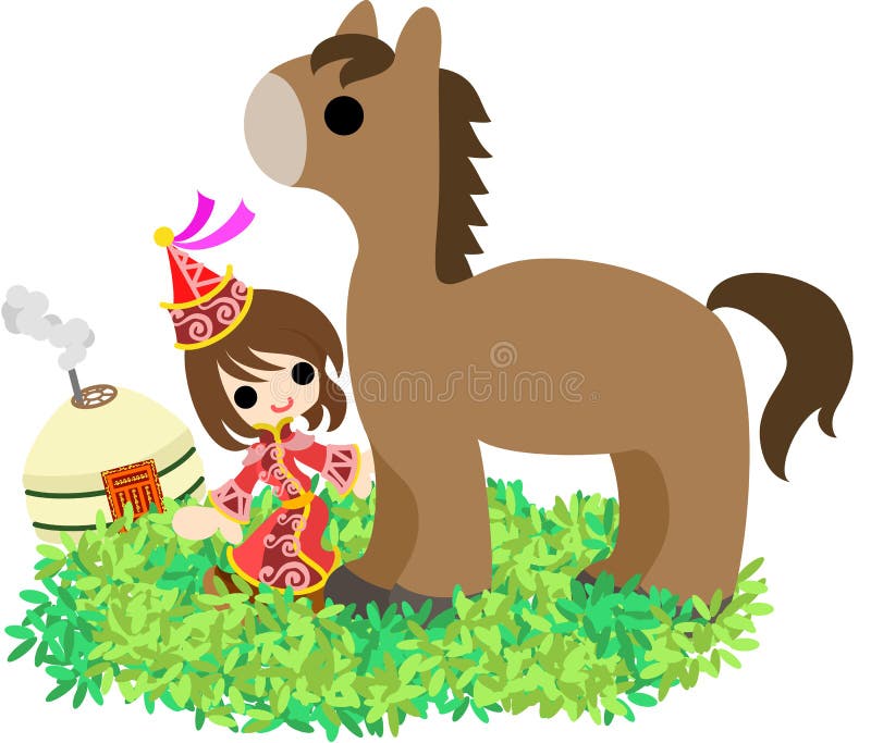 Menino E Menina Mongol Com Roupa Nacional Vermelha E Chapéu. Gato Kawaii De  Desenho Animado Tradicional. Isolado Em Fundo Branco. Ilustração do Vetor -  Ilustração de kazakh, antigo: 173201902