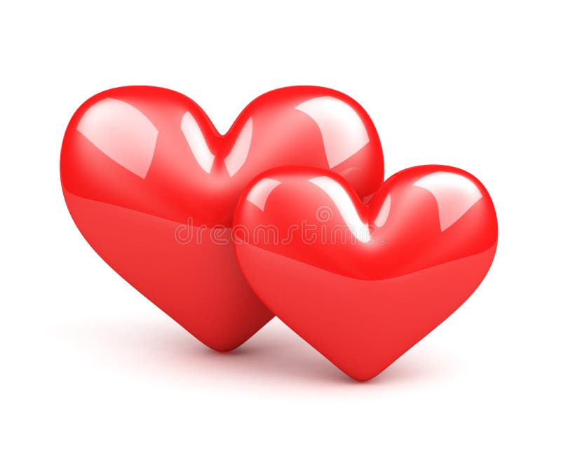 Dos corazones rojos libre illustration Dos corazones rojos libre illustration