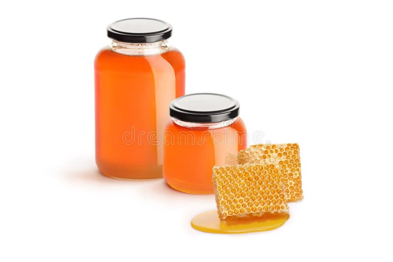 Tarro de miel imagen de archivo. Imagen de fondo, remedio - 12666337
