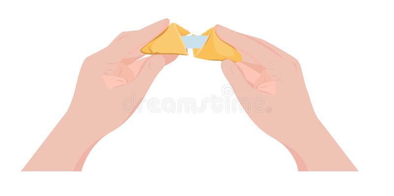 Dos Manos Están Rompiendo Una Galleta De La Fortuna China. Ilustración del Vector - Ilustración de icono, alimento: 214930945 Dos Manos Están Rompiendo Una Galleta De La Fortuna China. Ilustración del Vector - Ilustración de icono, alimento: 214930945
