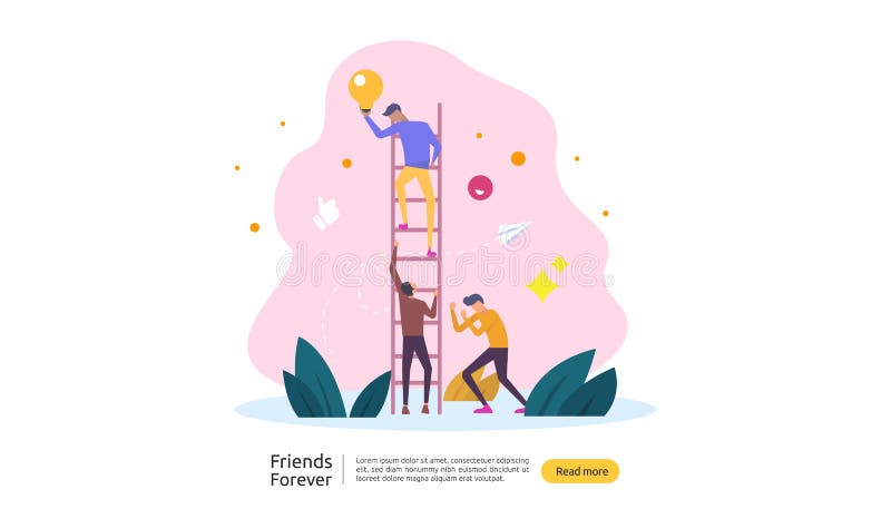 dos melhores amigos conceito para sempre para comemorar o evento feliz do dia da amizade ilustra??o do vetor do relacionamento so ilustração royalty free dos melhores amigos conceito para sempre para comemorar o evento feliz do dia da amizade ilustra??o do vetor do relacionamento so ilustração royalty free