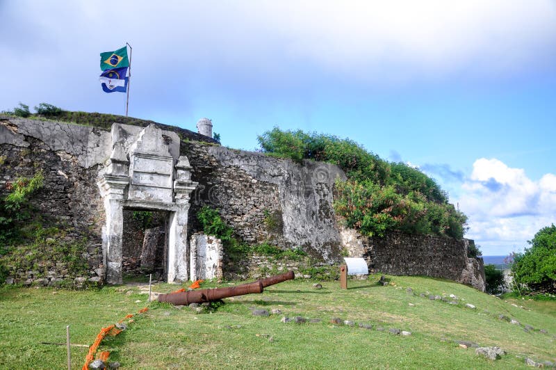 Dos Remedios, Fernando de Noronha van fortnossa S.ra royalty-vrije stock afbeelding Dos Remedios, Fernando de Noronha van fortnossa S.ra royalty-vrije stock afbeelding