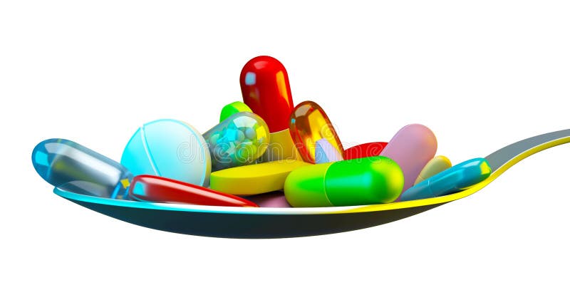 Dose delle pillole variopinte illustrazione di stock